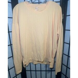 Calia‎ By Carrie Underwood Yellow Long Sleeve Textured Top Size Large